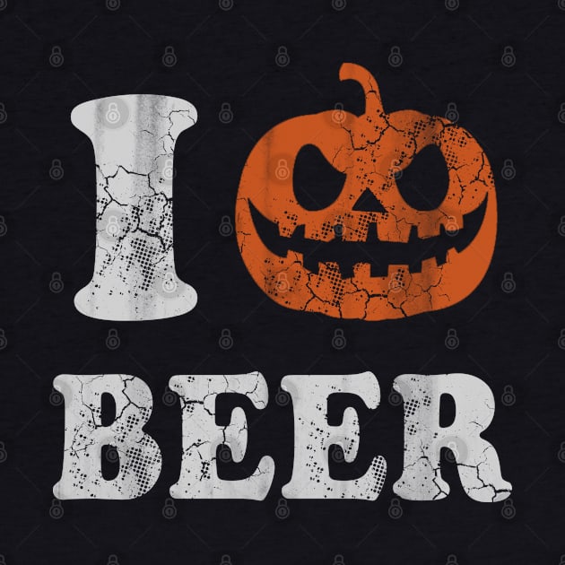 I Love Beer Halloween Pumpkin by E